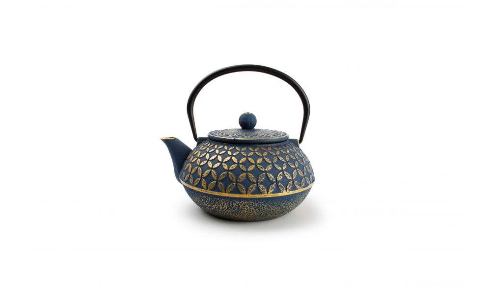 Teekanne Gusseisen 80cl My Tea - Gold/Blau
